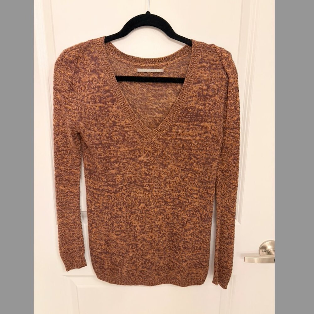 Rubbish Marbled Brown V-neck sweater